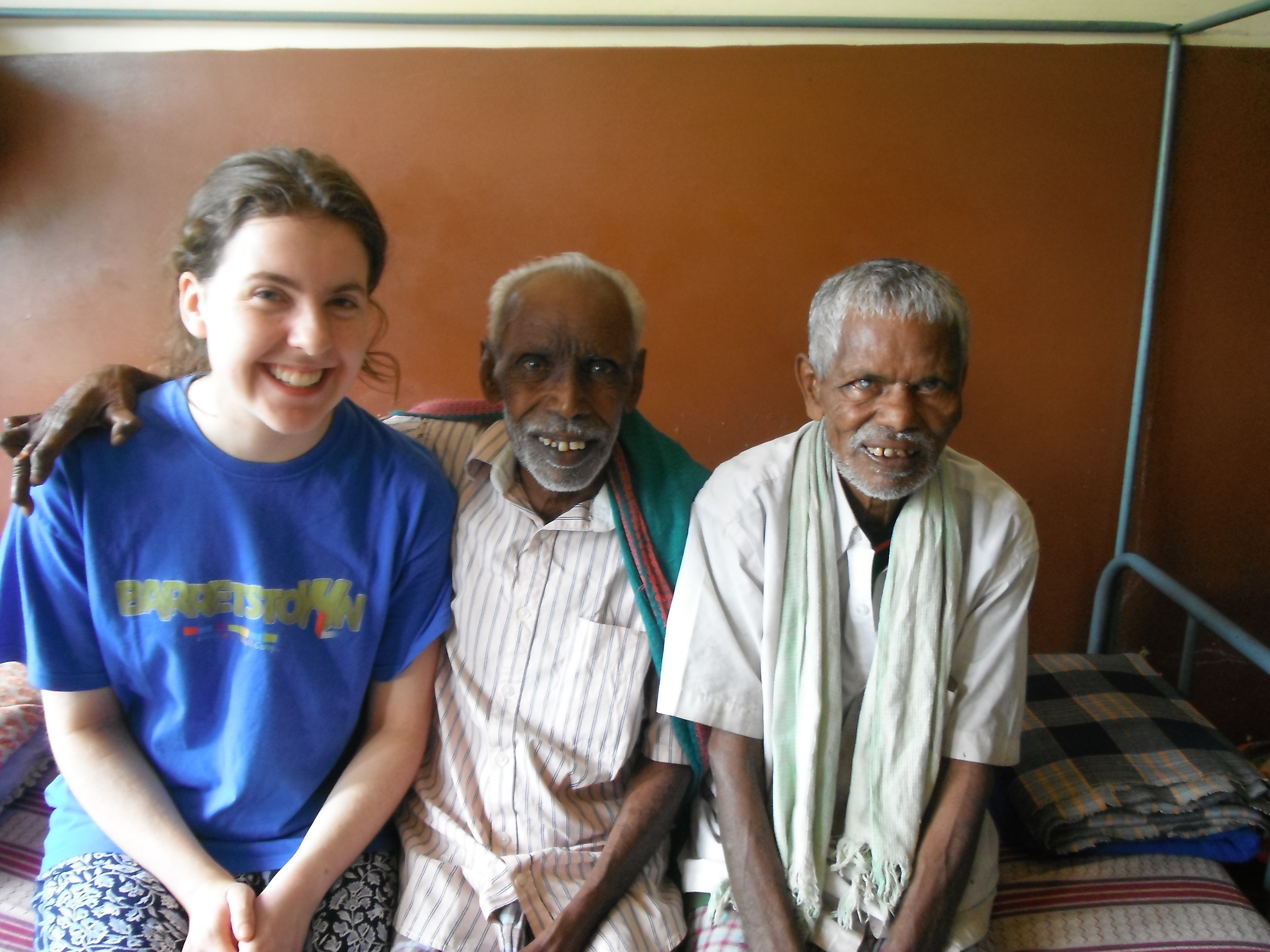 Hannah with two Sumanahalli patients (India)