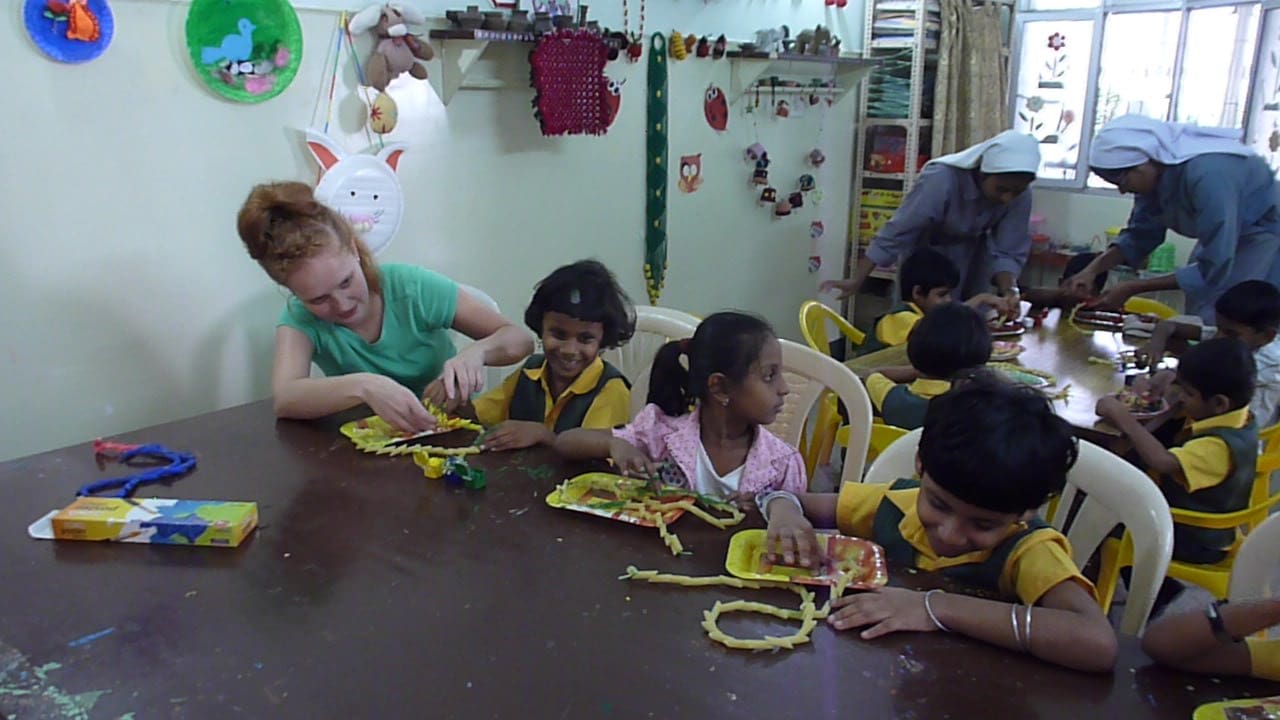 Terri McDermott working in Jyothi Seva (India)