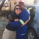Niamh Fanthom at Dichibidu with Tsholofelo Community Member William